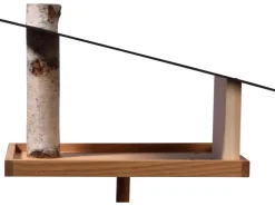 Dobar Vogelfutterhaus Futura mit Futterstation für Wildvögel 24 cm x 22 cm Holz