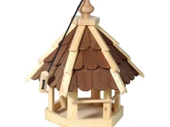 Dobar Vogelfutterhaus mit Holzschindeln* Vogelbedarf
