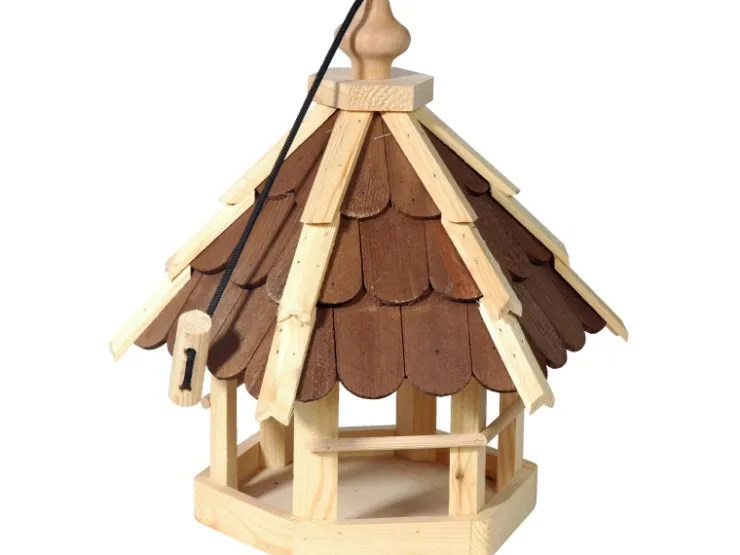 Dobar Vogelfutterhaus mit Holzschindeln* Vogelbedarf