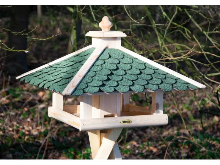 Dobar Vogelhaus Bitumen-Dachschindeln Grün 54 x 54 x 38 cm FSC®* Vogelbedarf