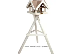 Dobar Vogelhaus mit Antikfinish 37 x 37 x 43 cm Braun-Weiß* Vogelbedarf
