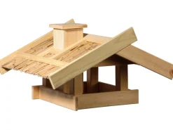 Dobar Vogelhaus Trollanes mit Schilfdach zum Aufstellen 50 cm x 43 cm x 29 cm* Vogelbedarf