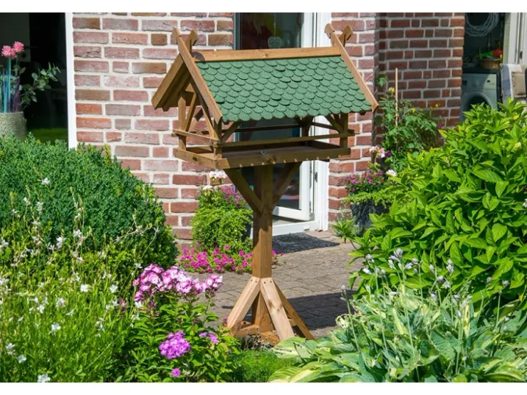 Dobar Vogelhaus Westfalen mit Futterhaus 78 cm x 62 cm x 58 cm Kiefer