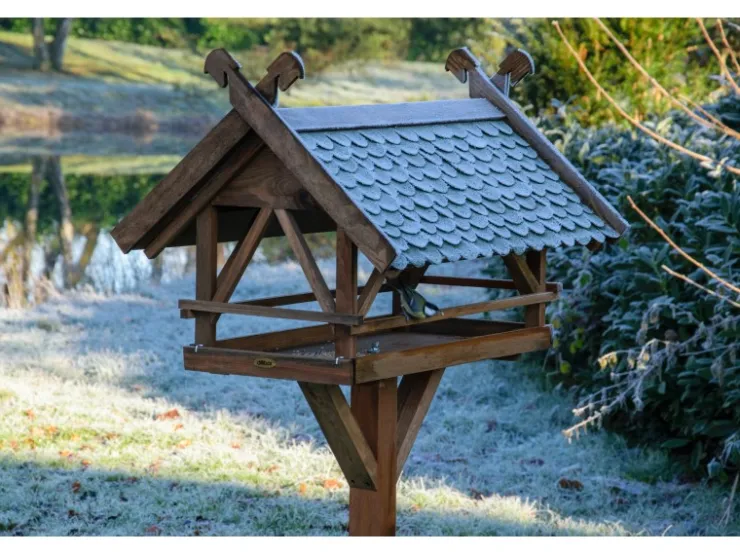 Dobar Vogelhaus Westfalen mit Futterhaus 78 cm x 62 cm x 58 cm Kiefer