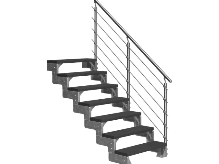 Dolle Außentreppe Gardentop 7 TRIMAX-Stufen 80 cm + Geländer