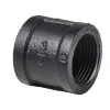 Dolle Doppelmuffe Extension für Pipe-Regalsystem 20 mm (3/4") Schwarz Matt