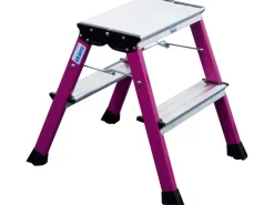 Krause Doppel-Klapp Tritt Rolly Monto Pink 2 x 2 Stufen
