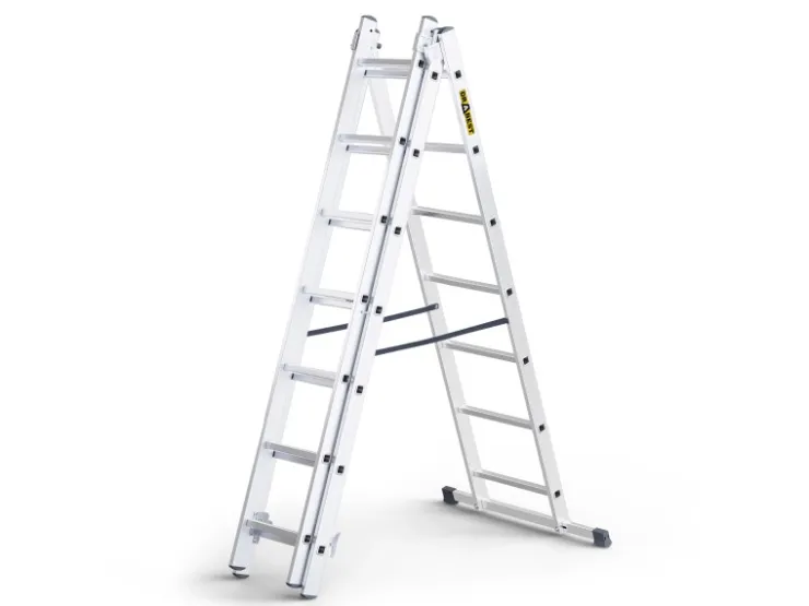 DRABEST Vielzweckleiter 3 x 7 Sprossen Aluminium* Leitern