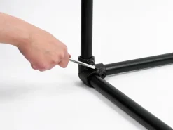 Dreiweg-Eckstück 90° für Stahlrohr Ø 2,7 cm* Regale Schwarz