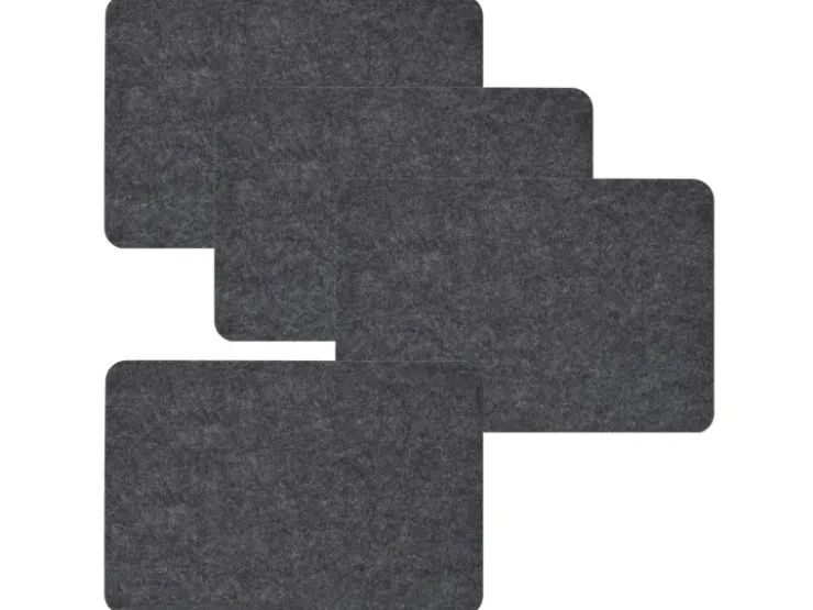 DuneDesign 4 Extradicke Tischsets aus Filz 43 x 30 x 0.5 cm Grau* Tischdecken|Ostern