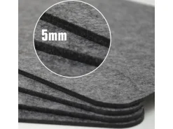 DuneDesign 4 Extradicke Tischsets aus Filz 43 x 30 x 0.5 cm Grau* Tischdecken|Ostern