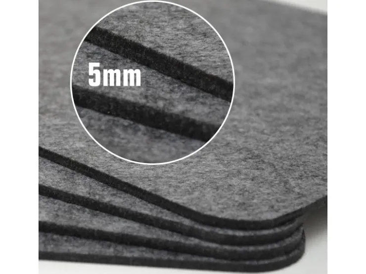 DuneDesign 4 Extradicke Tischsets aus Filz 43 x 30 x 0.5 cm Grau* Tischdecken|Ostern