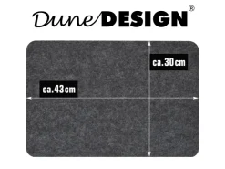 DuneDesign 4 Extradicke Tischsets aus Filz 43 x 30 x 0.5 cm Grau* Tischdecken|Ostern