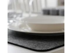 DuneDesign 4 Extradicke Tischsets aus Filz 43 x 30 x 0.5 cm Grau* Tischdecken|Ostern