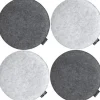 DuneDesign 4 Runde Sitzkissen aus Filz Ø 35 x 2,5 cm in Grau* Kissen