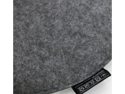 DuneDesign 4 Runde Sitzkissen aus Filz Ø 35 x 2,5 cm in Grau* Kissen