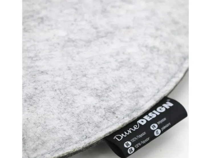 DuneDesign 4 Runde Sitzkissen aus Filz Ø 35 x 2,5 cm in Grau* Kissen