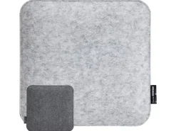 DuneDesign Eckiges Sitzkissen aus Filz 35 x 35 cm 30 mm Stark in Grau* Stühle