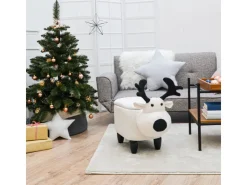DuneDesign Rentier Spielzeug Hocker mit Stauraum 57 x 31 x 55 cm Beige* Sitzbänke