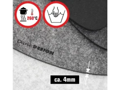 DuneDesign Tischset für 4 Personen Flusskiesel-Design Hellgrau* Vasen