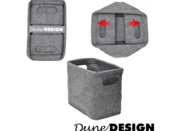 DuneDesign Toilettenpapier Aufbewahrungs Box aus Filz für 4 Klopapier Rollen* Aufbewahrung