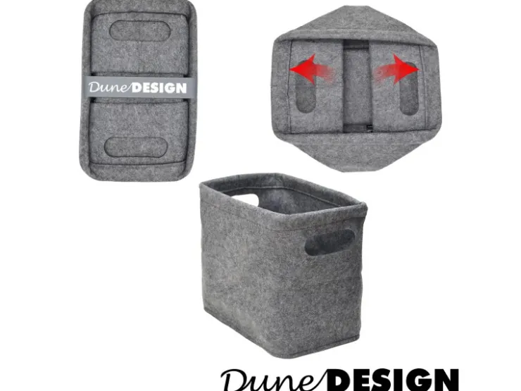 DuneDesign Toilettenpapier Aufbewahrungs Box aus Filz für 4 Klopapier Rollen* Aufbewahrung