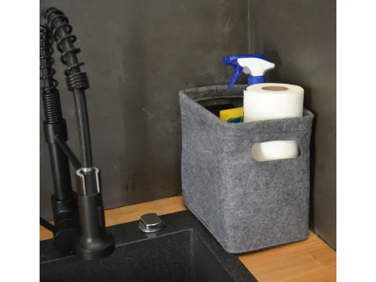 DuneDesign Toilettenpapier Aufbewahrungs Box aus Filz für 4 Klopapier Rollen* Aufbewahrung