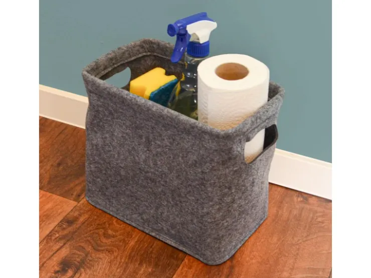 DuneDesign Toilettenpapier Aufbewahrungs Box aus Filz für 4 Klopapier Rollen* Aufbewahrung