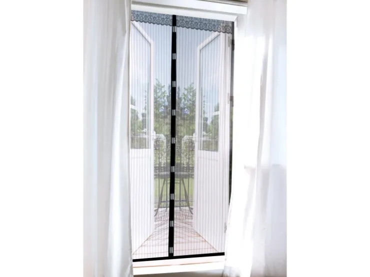 Easymaxx Tür-Moskitonetz Magic Klick Schwarz 90 cm x 210 cm* Türvorhänge