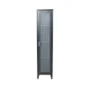 ebuy24 Acero Vitrinenschrank 1 Tür 4 Ablagen Schwarz