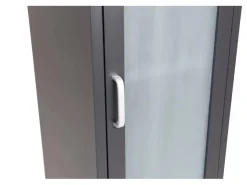ebuy24 Acero Vitrinenschrank 1 Tür 4 Ablagen Schwarz