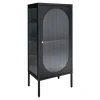 ebuy24 Adelaide Vitrinenschrank 1 Glastür Schwarz