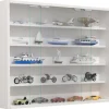 ebuy24 AgisaL Glasvitrinen Wandhängend 2 Schiebetüren Weiß* Vitrinen