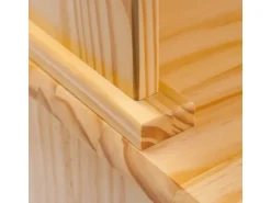 ebuy24 Alican Vitrinenschrank 2 Türen 2 Glastüren 2 Schubladen Natur* Vitrinen