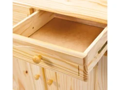 ebuy24 Alican Vitrinenschrank 2 Türen 2 Glastüren 2 Schubladen Natur* Vitrinen
