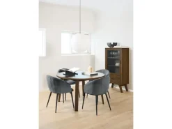 ebuy24 A-Line Vitrinenschrank 1 Tür 2 Schubladen 2 Regale Grau* Vitrinen