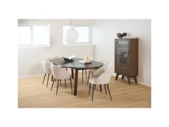 ebuy24 A-Line Vitrinenschrank 1 Tür 2 Schubladen 2 Regale Grau* Vitrinen