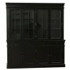 ebuy24 Amaretta 4-Türige Vitrinenschrank Schwarz Antik Patiniert* Vitrinen
