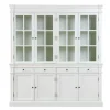 ebuy24 Amaretta 4-Türige Vitrinenschrank Antik Weiss Antik Patiniert* Vitrinen
