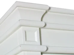 ebuy24 Amaretta 4-Türige Vitrinenschrank Antik Weiss Antik Patiniert* Vitrinen