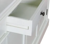 ebuy24 Amaretta 4-Türige Vitrinenschrank Antik Weiss Antik Patiniert* Vitrinen