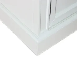 ebuy24 Amaretta 4-Türige Vitrinenschrank Antik Weiss Antik Patiniert* Vitrinen