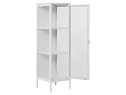 ebuy24 Brisbane1 Vitrinenschrank Weiß* Vitrinen