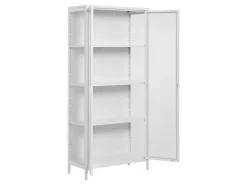 ebuy24 Brisbane Vitrinenschrank Weiß