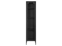 ebuy24 Brisbane Vitrinenschrank 1 Glas Tür Schwarz* Vitrinen