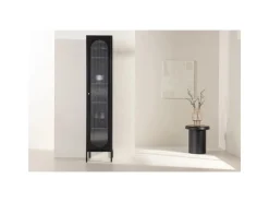 ebuy24 Cali Vitrinenschrank 1 Tür Schwarz* Vitrinen