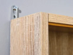 ebuy24 Comit Vitrinenschrank Wandhängend 2 Glastüren Sonoma Eiche Dekor* Vitrinen