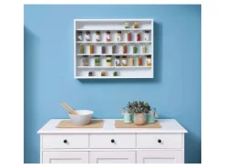 ebuy24 Comit Vitrinenschrank Wandhängend 2 Glastüren Weiss