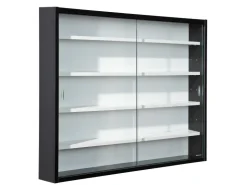 ebuy24 Comit Vitrinenschrank Wandhängend 2 Glastüren Weiss Schwarz* Vitrinen
