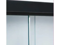 ebuy24 Comit Vitrinenschrank Wandhängend 2 Glastüren Weiss Schwarz* Vitrinen
